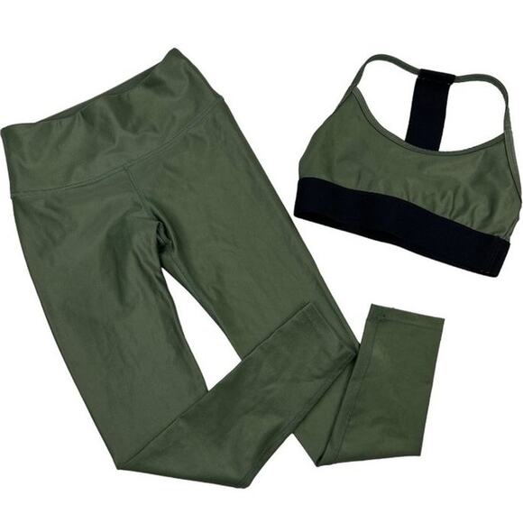 Noli - Liquid Jolie Bra and Leggings in Green and Black - Picture 1 of 4